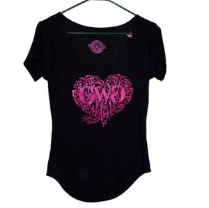 Girls with Guns Women's Short Sleeve Black Teeshirt Beautiful Pink GWG Logo